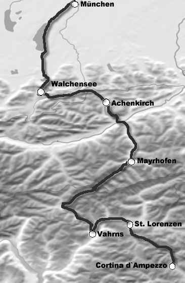 Landkarte M�nchen - Cortina