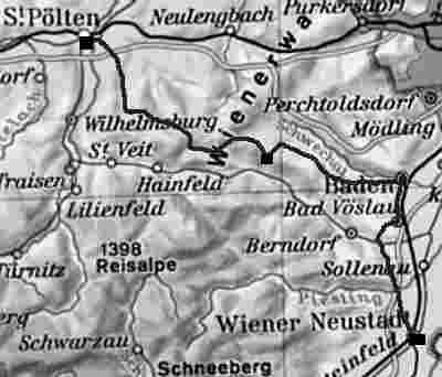 Karte St. P�lten - Wiener Neustadt